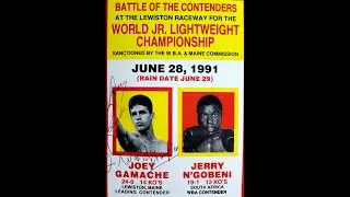 Joey Gamache vs. Jerry Ngobeni, for the vacant WBA World Junior Lightweight Title. 1991.