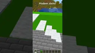 Modern Stairs🧱🌀🪜#minecraft #minecraftstairs #modernminecraft #minecraftbuilds #minecraftarchitecture