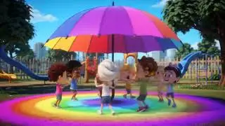 Rainbow Umbrella Rhyme for Kids | Fun Rain Song with Colorful Animation | Cartoon Carnivals 