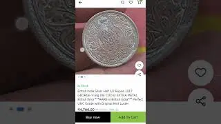 1917 Half Rupee British india Error Coin #coinbazzar #shorts #shortsvideo