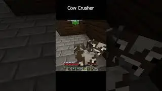 I need a cow crusher, so a cow crusher was made  #minecraft #gaming #minecraftshorts
