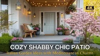 Italian Garden Ideas for a Cozy Shabby Chic Patio with Rustic Mediterranean Outdoor Living