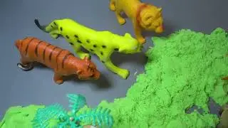 Jungle Animals Setup and Playtime with Toys