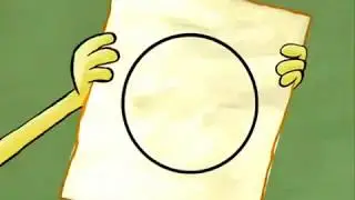 Spongebob draws a perfect circle