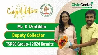 TSPSC Group-1 Results | Ms. P. Pratibha | Deputy Collector | CivicCentre IAS Rankers