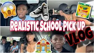 REALISTIC AFTER SCHOOL PICK UP VLOG !!