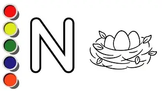 N for Net || a to z alphabet || abc song || A-Z phonic song || Net drawing easy @Kids Colorista
