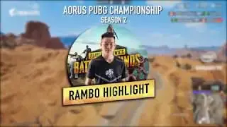 EVOS Rambo Highlight - 13 Kills Miramar FPP AORUS PUBG CHAMPIONSHIP S2!