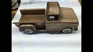 1960 Tonka Toys Stepside Pickup Truck Restoration - Farmall parts runner