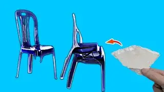 The best way to fix a broken plastic chair using cork! A simple and effective solution
