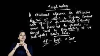 Target costing concept and Case study