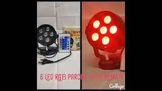 6 LED RGB PAR Light with remote for Ganpati Decoration
