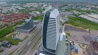 Capital Fort  - the tallest building in Bulgaria filmed with a drone