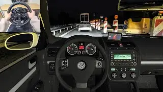 2008 Volkswagen Golf Mk5 - Euro Truck Simulator 2 | Night Drive [Steering Wheel Gameplay]