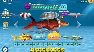 Hangry sharks Evolution New LORD SNAPPY sharks New coming soon updateAll 44 sharks unlocked Hack gam