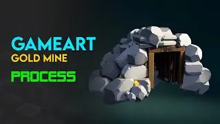 Low Poly 3D Gold Mine Modeling Process | 3Ds Max Corona Renderer
