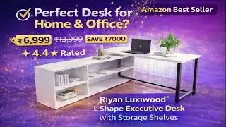 Best L Shape Office Table for Home & Office? 🔥 Riyan Luxiwood Desk Review Link In Discription