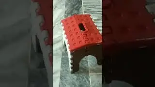 Foldable portable plastic stool