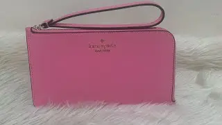 Kate Spade Lucy Medium L-Zip Wristlet Blossom Pink Unboxing