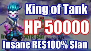 King of Tank HP 50000 & RES 100% Sian Debut🫣🫣🫣【Summoners War RTA】