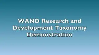 Research and Development Taxonomy Demonstration