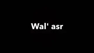 Surah Al-ASR (103) x20 ( The Majesty)