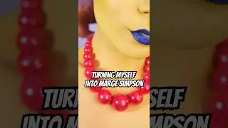 Easiest  cosplay ever! #margesimpson #makeup #cosplay #bodypaint #simpsons #halloweenmakeup