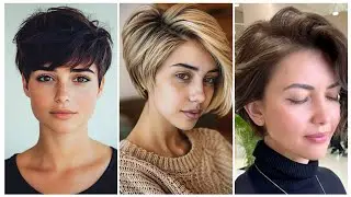 Elegant and modern short pixie haircut ideas #howtocutcurlyhair