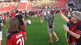Spartak Trnava - radost fanoušků ze zisku mistrovského titulu