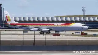 The Vintage Fs2004 on Windows 10!  IBERIA Douglas DC-8-63 [EC-BMY] Barajas Airport, Spain.