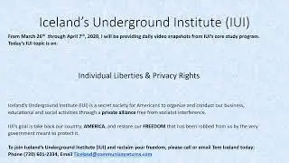 ICELAND'S UNDERGROUND INSTITUTE (IUI): Individual Liberties & Privacy Rights
