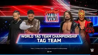 Jey & jimmy uso vs aj style & dragon Lee || WWE 2K25 