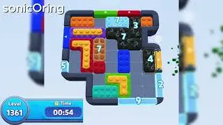 Уровень 1361 игры Color Block Jam