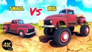 SMALL VERSUS GIANT MONSTER TRUCK CARRY SPEED COMPARISON | OFF THE ROAD OPEN WORLD DRIVING GAME