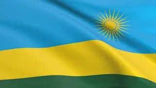 Flag of Rwanda waving in the wind - Flag animation - Motion background - 4K UHD
