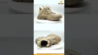 Anti Smash And Puncture Proof Construction Site Work Shoes- Sand | Wily Bear #safetyboots  #workboot