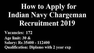 Apply for Indian Navy Recruitment 2019-20  Civilian Entrance Test