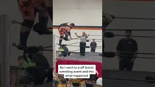 Heavyweight Wrestler's Leap Causes Referee to Tumble on Stage - 1300340