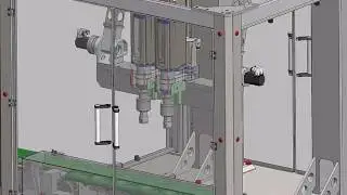 RHM & SCARA Roboter - Animation Verschliessmaschine