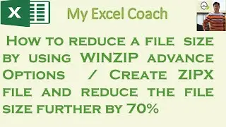 Reduce file size by using WINZIP advance Option/ Create ZIPX file to reduce file size further by 70%