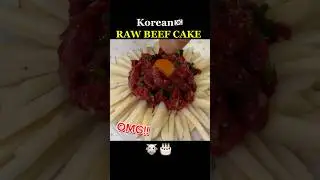 Crazy Korean RAW BEEF CAKE 🐮🎂 #koreanfood #whatieat #recipe