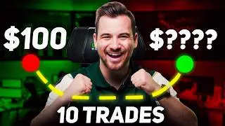 I Have $100 and ONLY 10 Trades to GROW IT | Trading Challenge Using My MACD Strategy (Day 1)