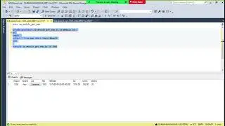 stored procedure beginning output operator