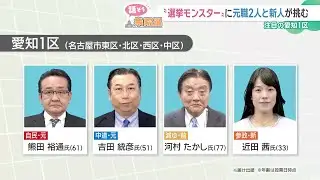 “選挙モンスター”が前回圧勝の衆院愛知1区　今回は自民・中道・参政・減ゆの対決に (26/01/27 18:31)