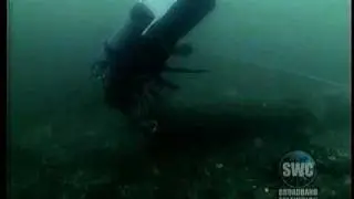 The wreck of French War Ship Celebre, Louisbourg Harbor