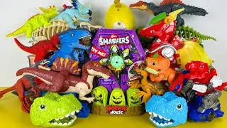 ASMR Satisfying Unboxing Jurassic World Rebirth T-rex Indominus Rex Carnotaurus Spinosaurus Giga