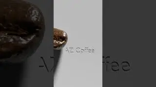 3D Coffee Bean With Extruded Text