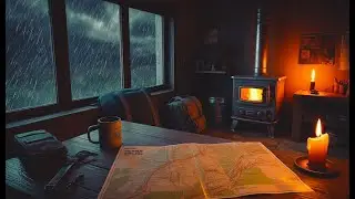 A Quiet Shelter in a Broken World | Rain & Fire Ambience