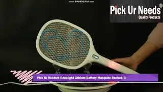 Pick Ur Needs&reg; Rocklight Lithium Battery High Range Mosquito Racket/Bat with Torch