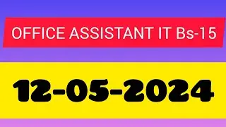 NTDC office Assistant IT Solved Paper | NTS, PPSC, FPSC FIA, MOD OTS ATS #fpsc  past paper